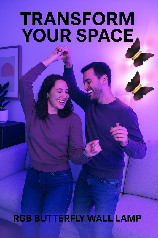 ZYSHEN Black Butterfly RGBW Wall Light