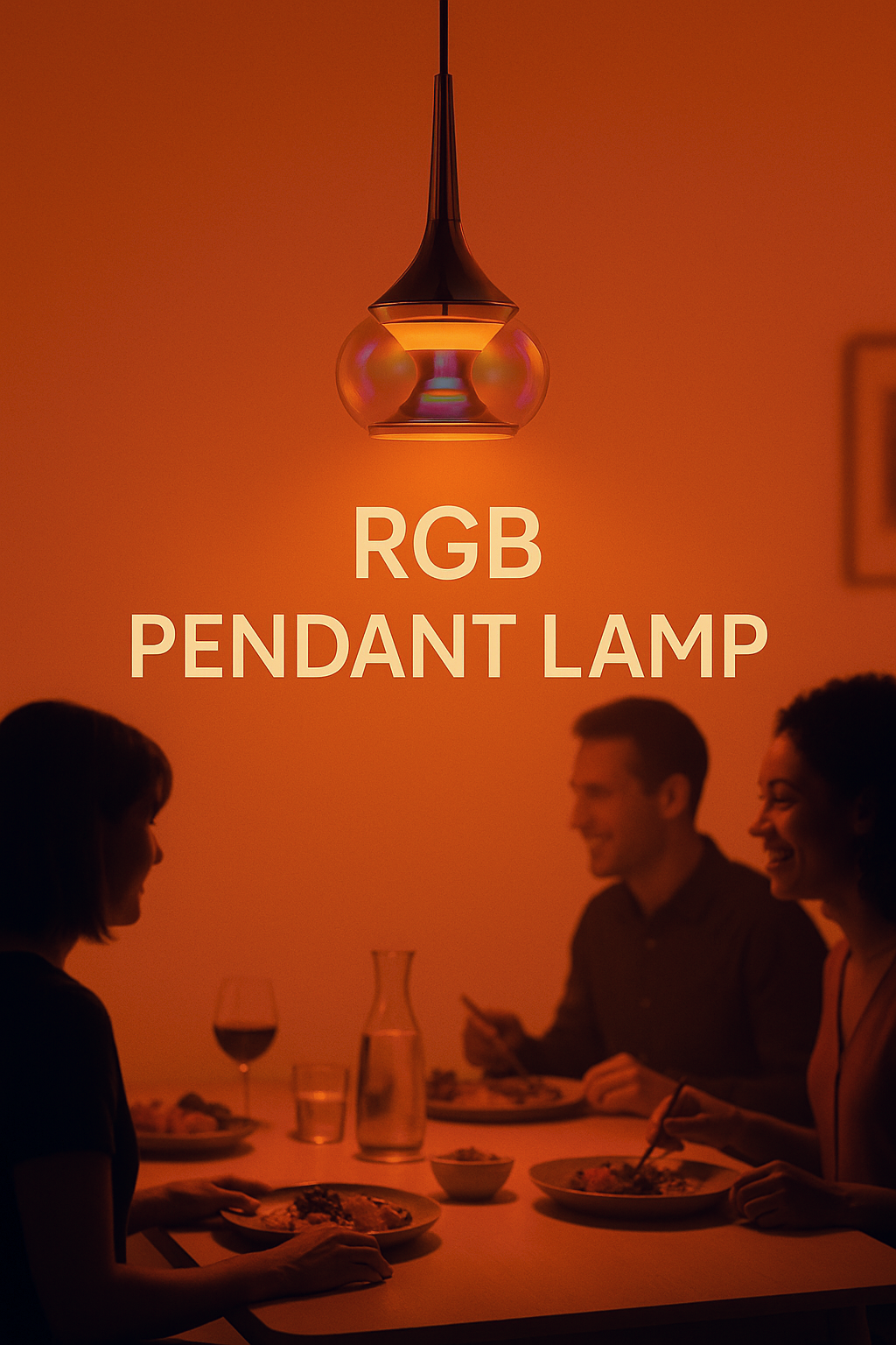 【 Upcoming 】RGBW colored glass pendant light GE-09016