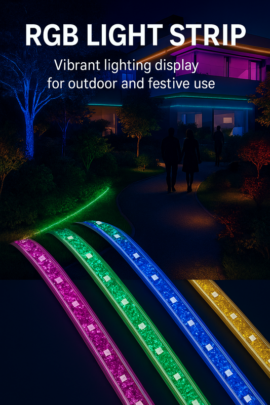 5M/16.4ft RGBIC Glitter LED Strip–Outdoor Sparkling Waterproof