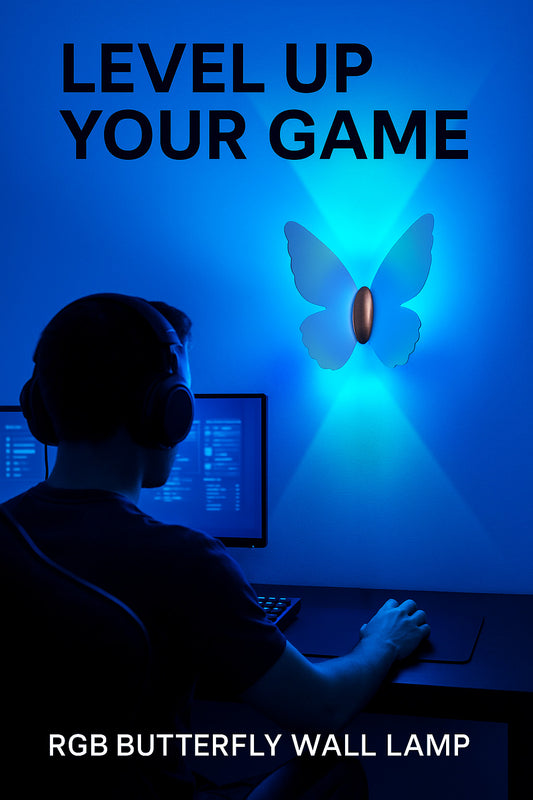 ZYSHEN White Butterfly RGBW Wall Light White