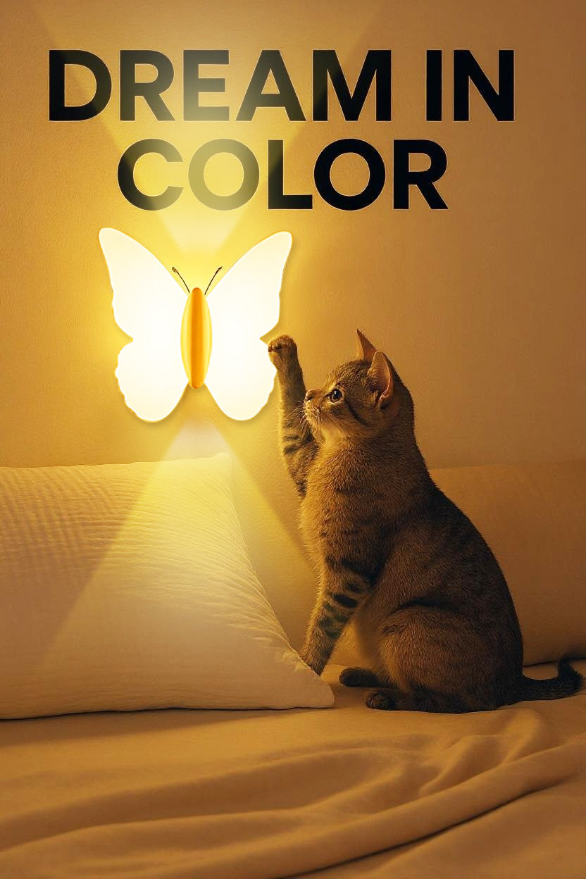 ZYSHEN White Butterfly RGBW Wall Light White