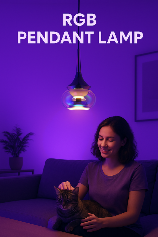 【 Upcoming 】RGBW colored glass pendant light GE-09016