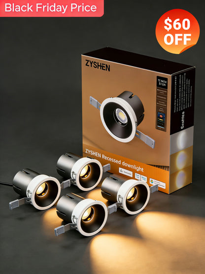 Ultra-Mini Deep Anti-Glare LED Downlight (2-Inch / 3-Inch) - IC Rated & 5CCT