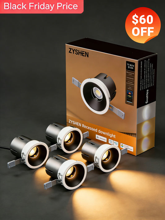 Ultra-Mini Deep Anti-Glare LED Downlight (2-Inch / 3-Inch) - IC Rated & 5CCT